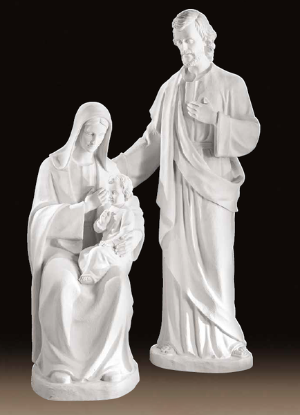 Carrara Marble The Holy Family Estate Size Made in Italy Sculpture